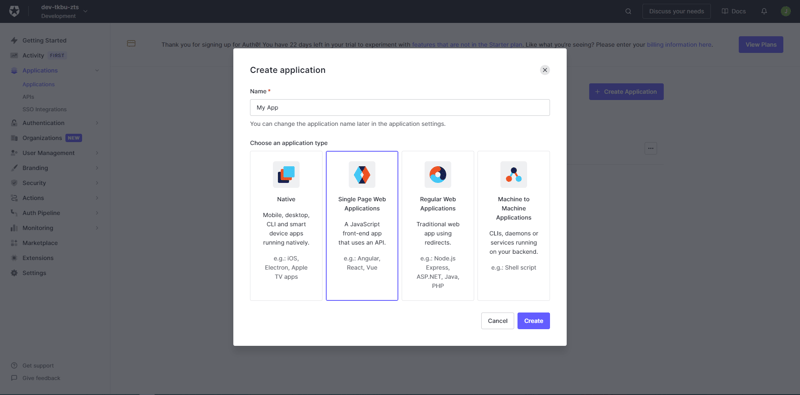 Application Setup