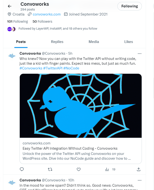 Convoworks Twitter feed