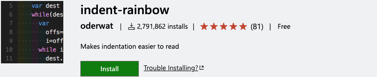 Indent Rainbow VSCode