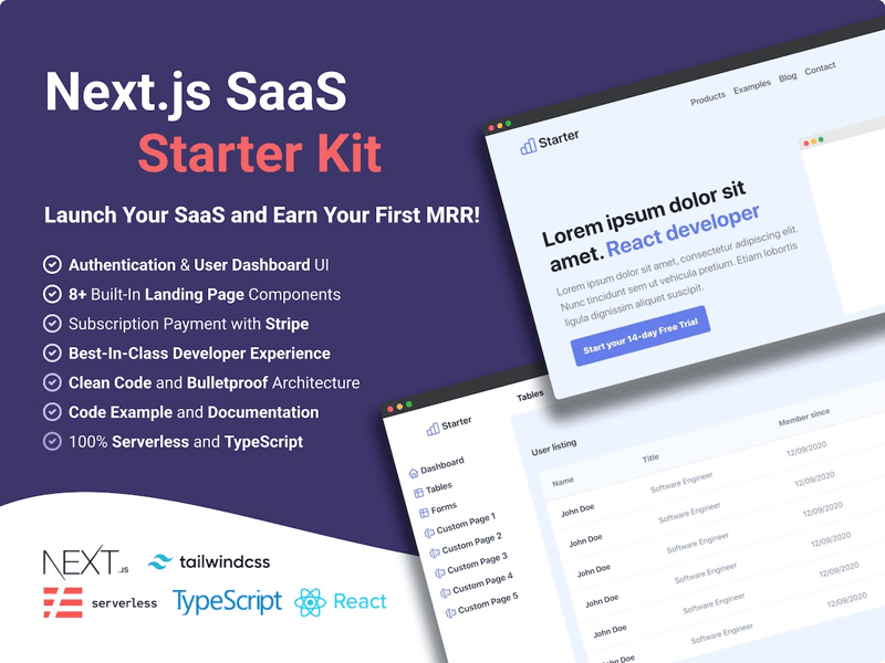 React SaaS Template Starter