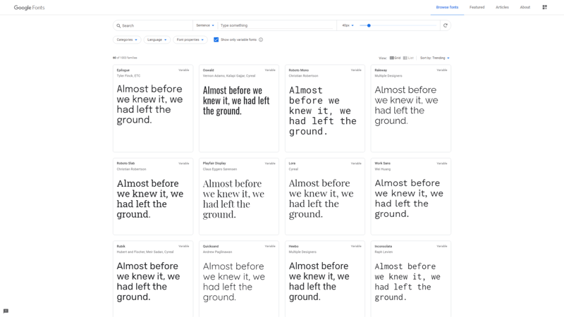 Google fonts