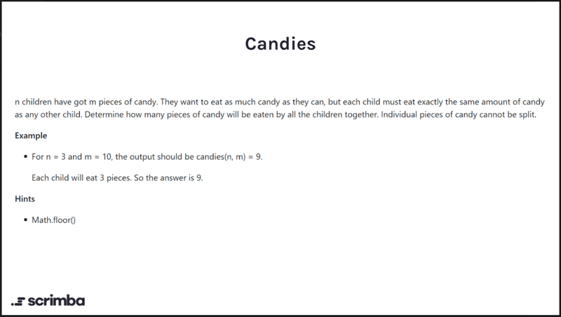 description of candies challenge