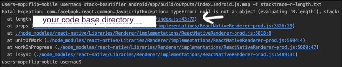 Pic 2: De-obfuscated Stack Trace