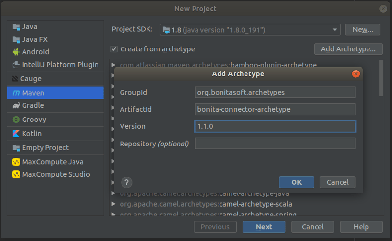 IntelliJ IDEA Add Maven Archetype