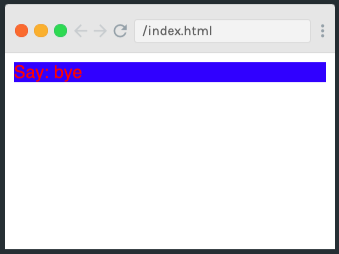 DOM displaying Svelte component