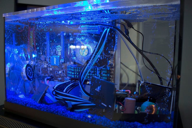 A liquid-cooled computer