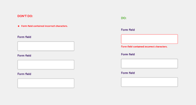 Form dos and don'ts