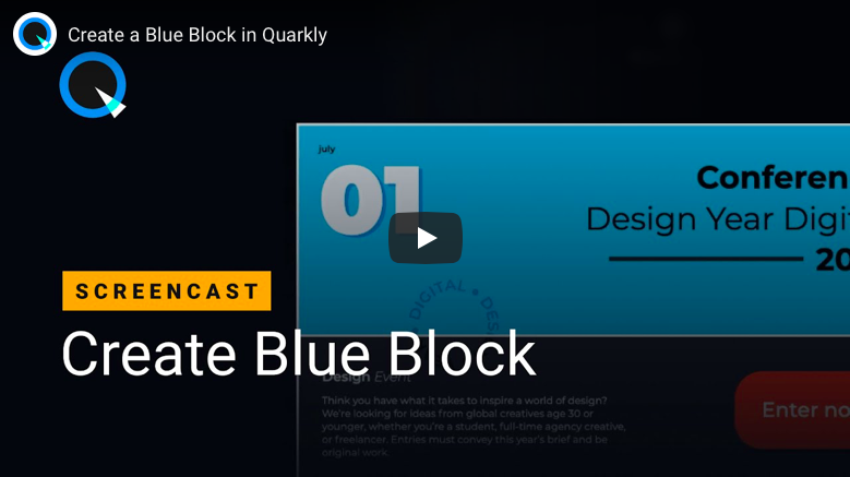 Create a Block in Quarkly