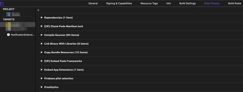 Build Phases