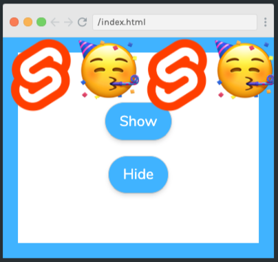 Hide and show buttons created with event dispatcher