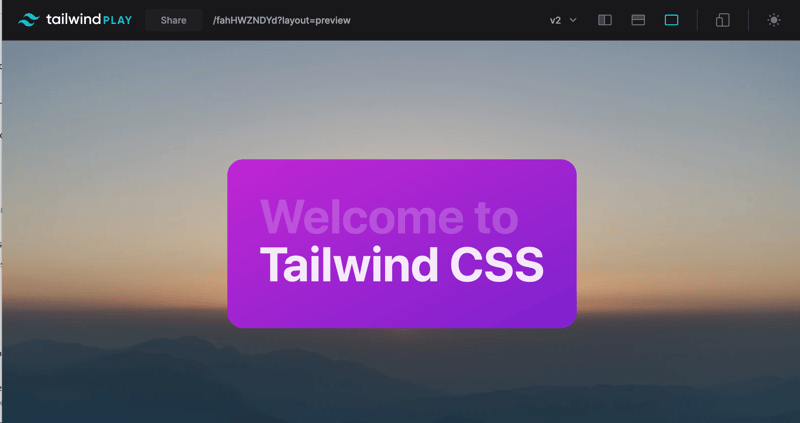 Theming example on Tailwind Play