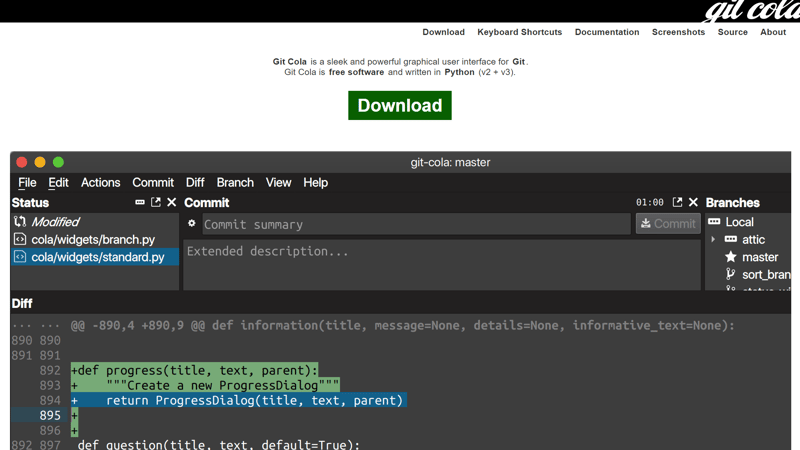 git-cola git gui client