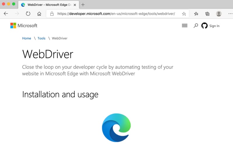 WebDriver for Edge