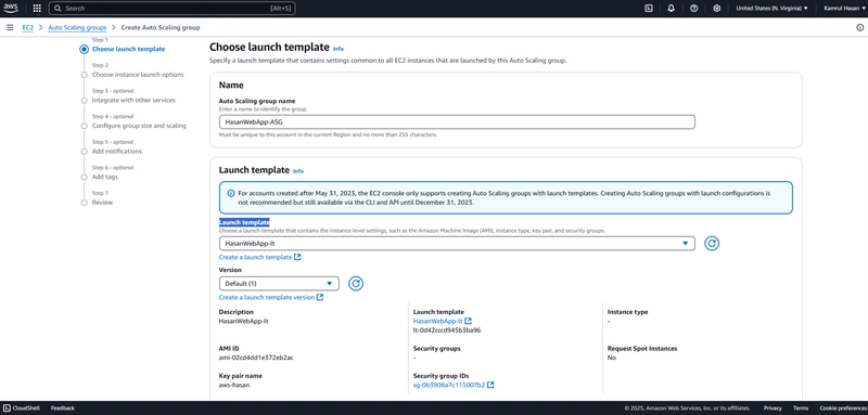 Auto Scaling Group Settings
