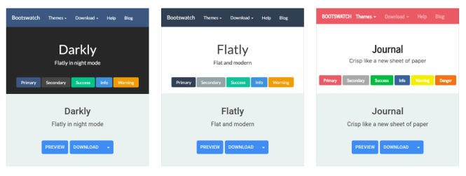 bootswatch colour themes