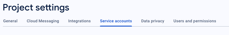 Service accounts