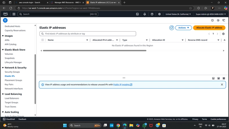 Allocate Elastic IP
