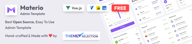 Materio – Free Vuetify Vuejs 3 Admin Template