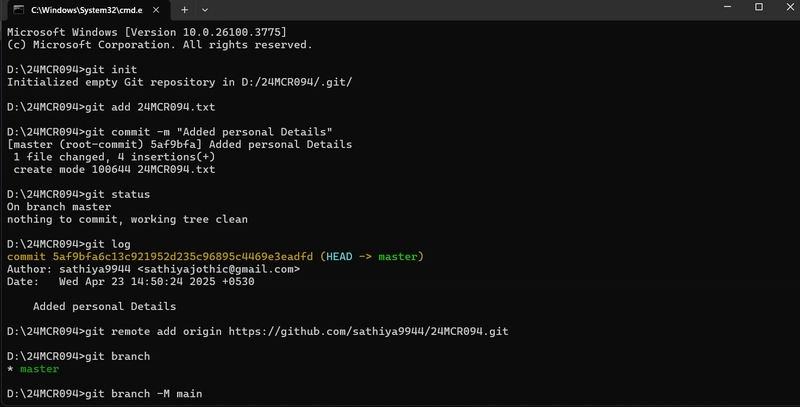 GIT/GITHUB COMMANDS