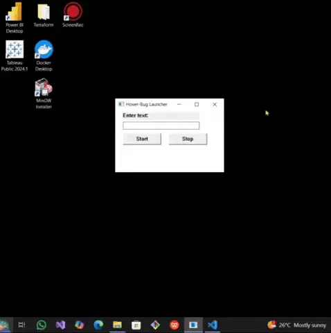 Hover Bug: A Prankware Simulator. Based on the "Butterfly on Desktop" (text only) that will probably never touch the corner.