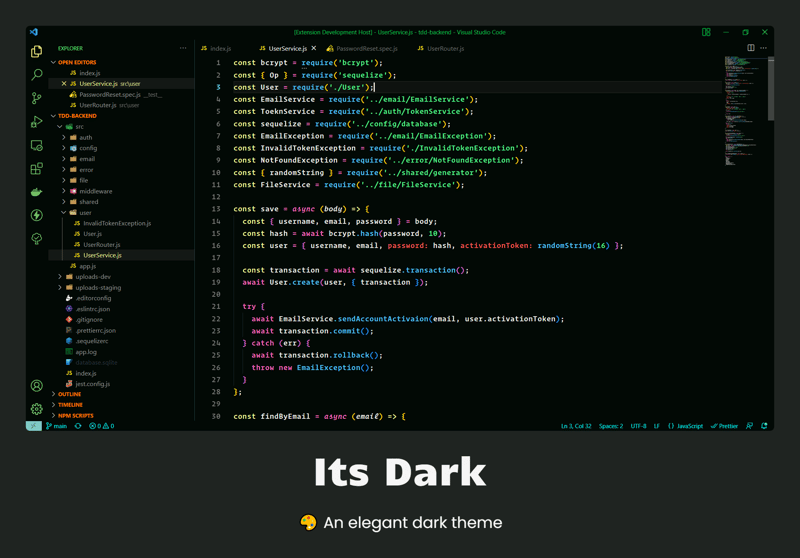 Its Dark Theme