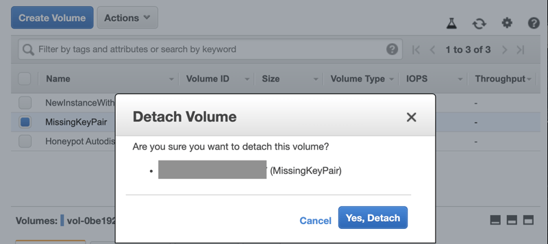 Detach Volume