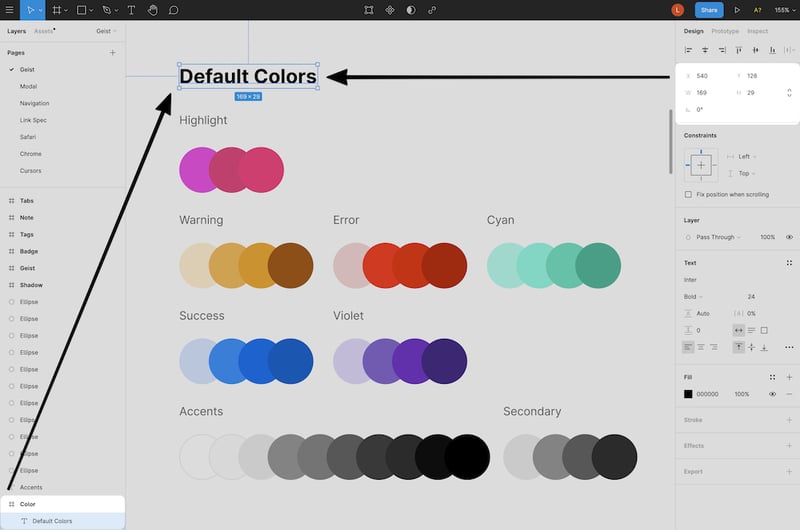 Illustration of how interacting with the toolbar in Figma affects other parts