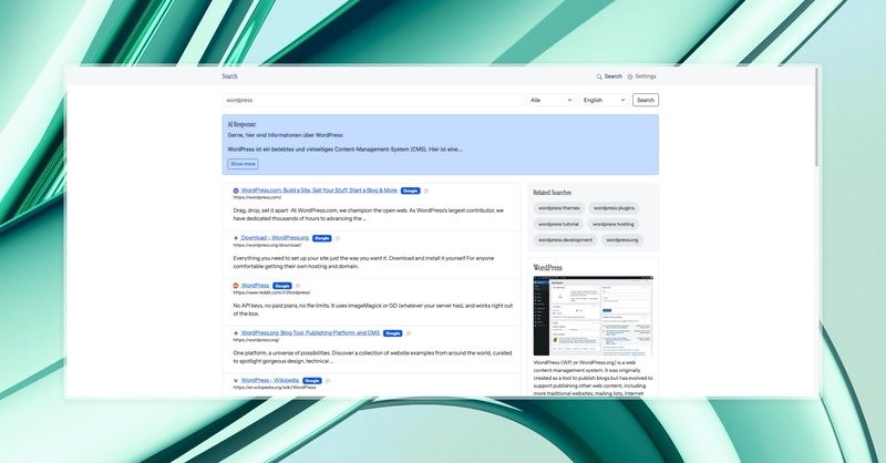 I created my own AI search engine
