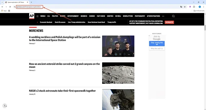 Easy way to get news data from AP News