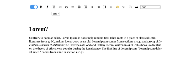 Pure Elm rich text editor