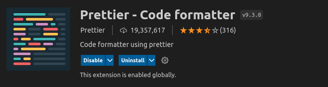 Prettier - Code formatter