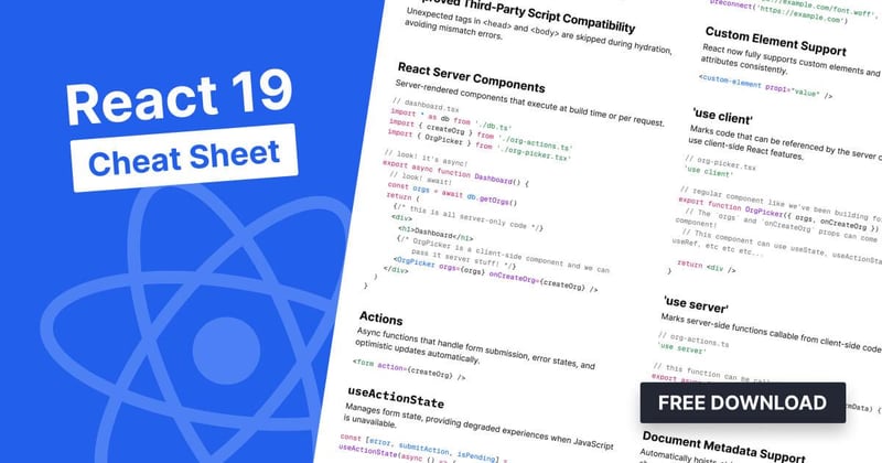 A React 19 Cheat Sheet