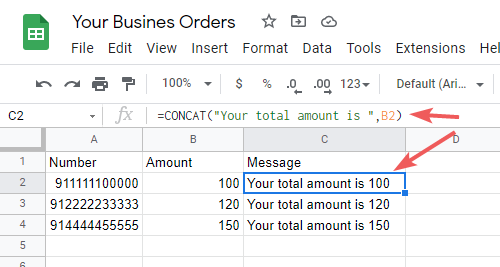 sample google sheet image