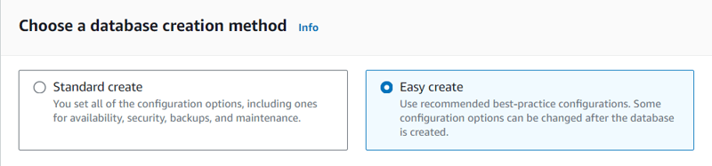 Database Creation Method