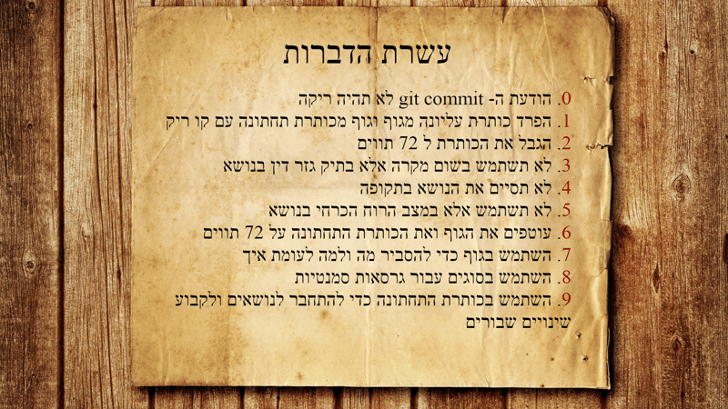 Ten Commandments of Git Commit Messages