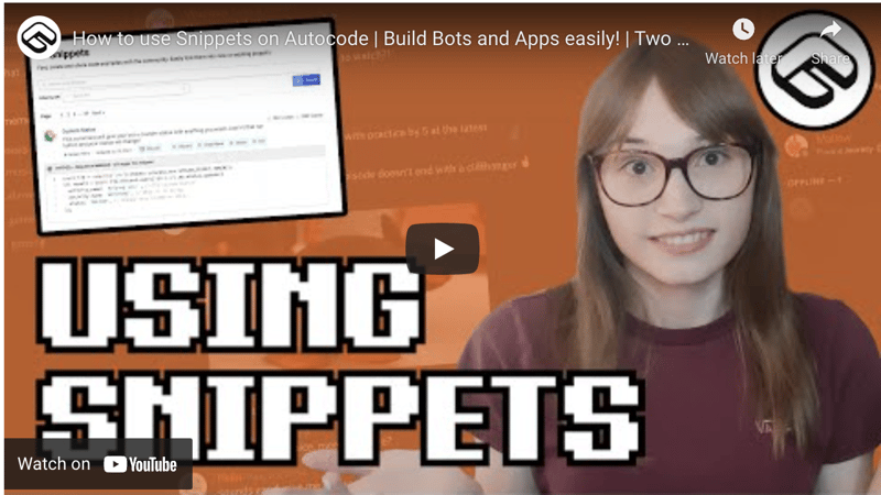 A short 2-minute video that explains how to install snippets into your Discord bot project