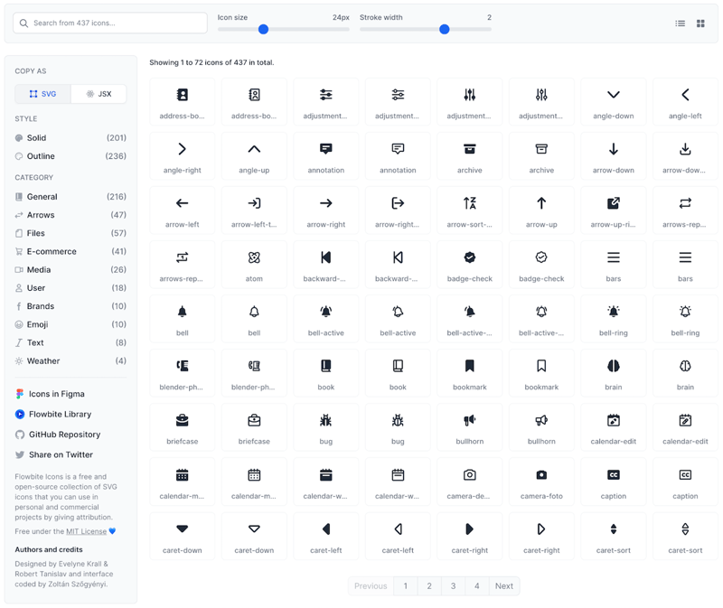 Flowbite SVG Icons