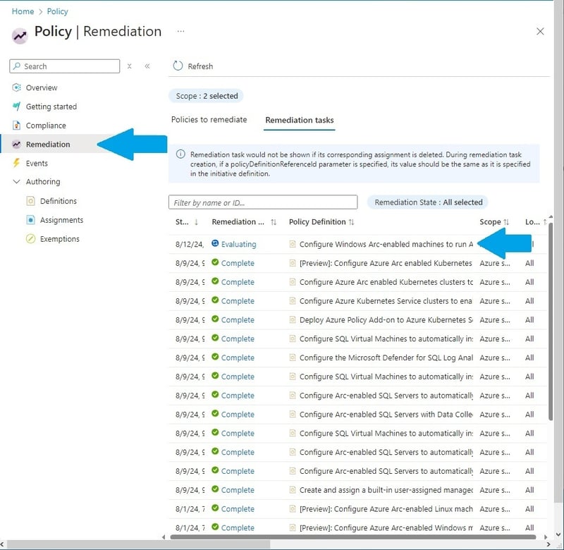 Confirming remediation task