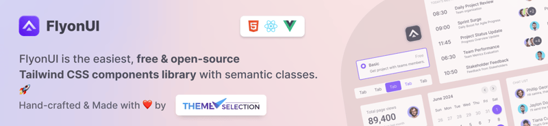 Flyonui Tailwind CSS Components Library