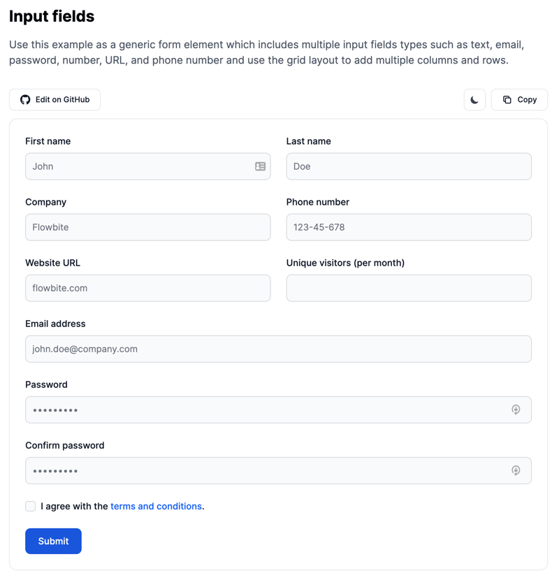 Tailwind CSS Input Field - Flowbite