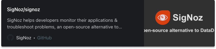 SigNoz GitHub repo