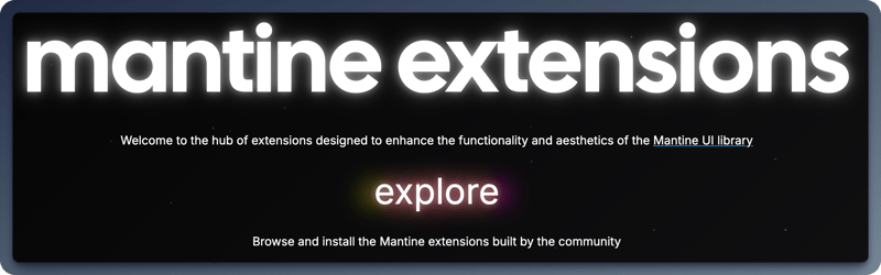 mantine Extensions Website