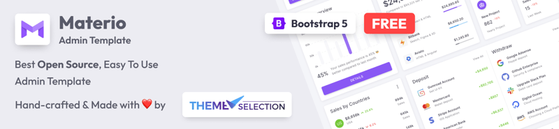 Materio free bootstrap admin template