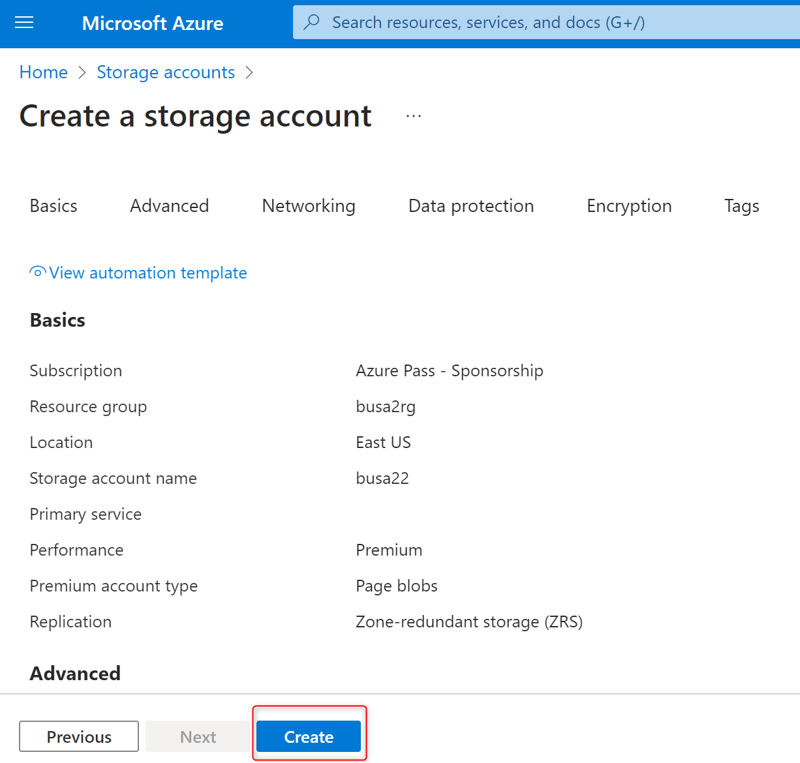 Storage Accounts