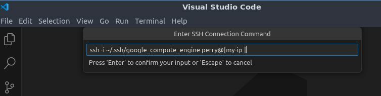 VS Code ssh connect