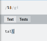 example regex for end of line