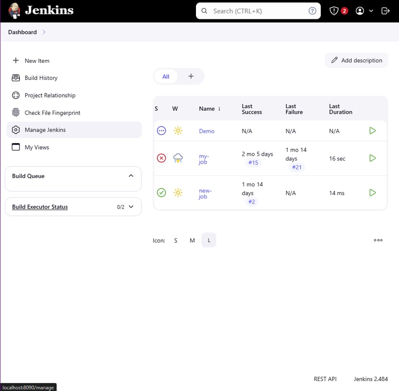 Jenkins Dashboard