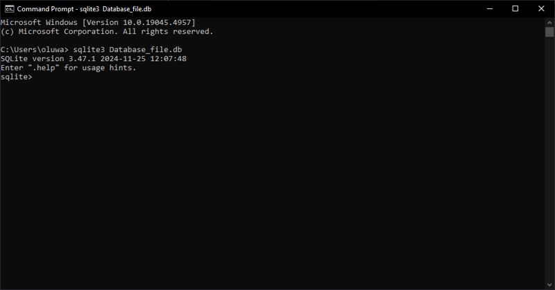 SQLite command-line interface