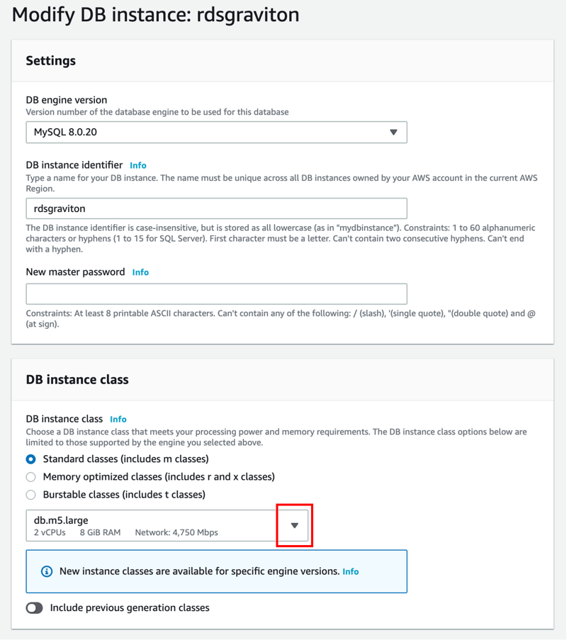 DB instance Class