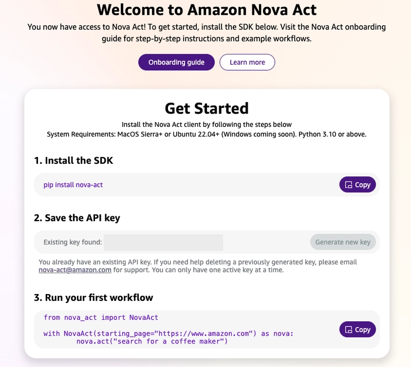 First Impressions with Nova Act SDK 